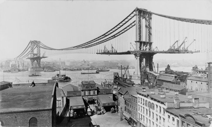 Manhattan_Bridge_Construction_1909