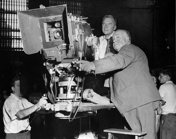 Alfred Hitchcock, durante el rodaje de "Con la muerte en los talones" en Grand Central Terminal.
