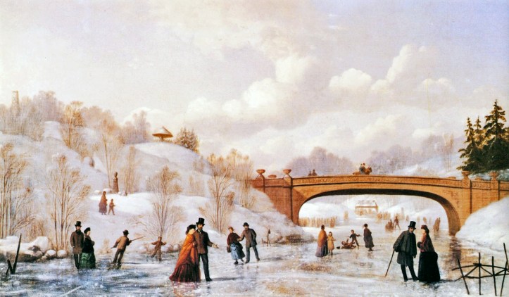 Skating in Central Park - Johann Culverhouse (1865)