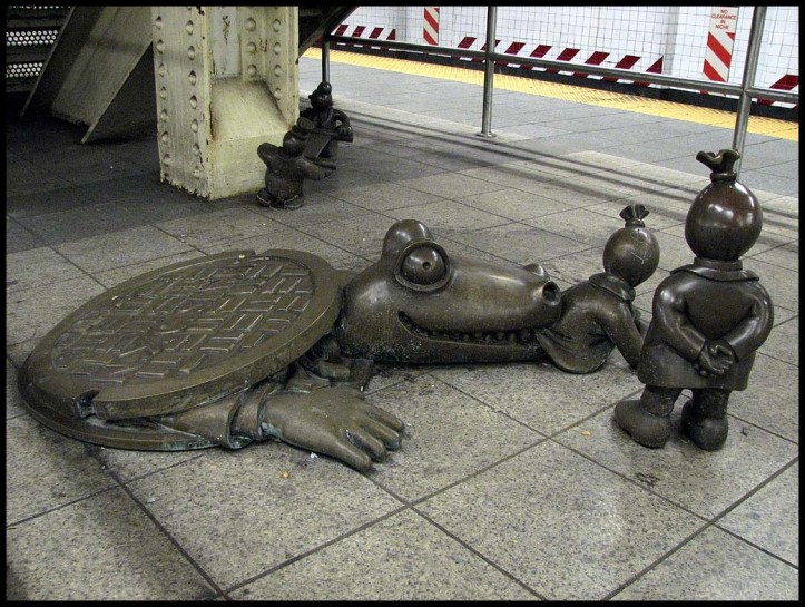 “Life Underground”, creada por Tom Otterness / Estación de metro Calle 14 - Octava Avenida.