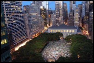 Cine de verano en Bryant Park