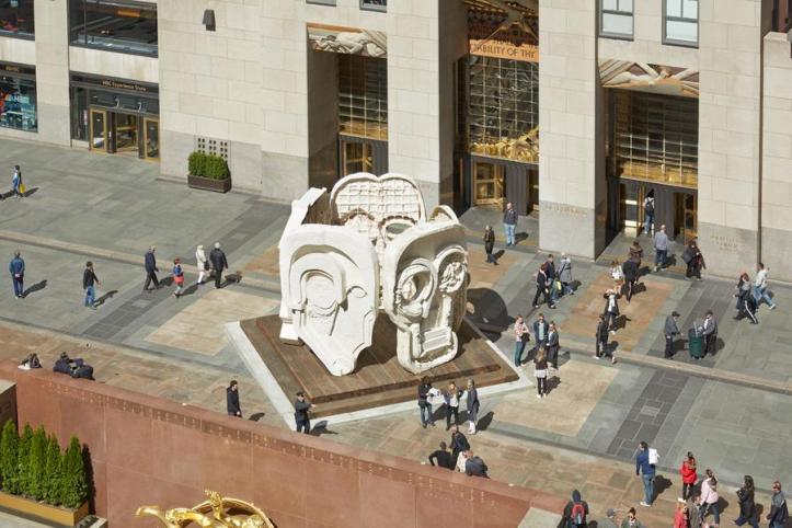 Masks (Pentagon) is on view at Rockefeller Plaza 2
