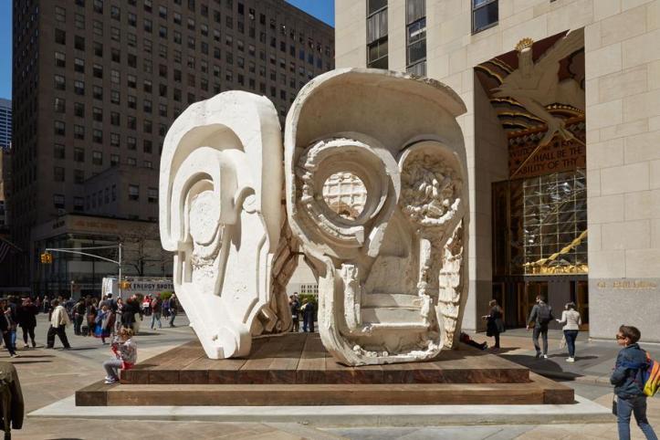Masks (Pentagon) is on view at Rockefeller Plaza 3