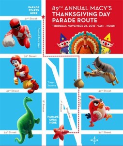 Desfile Acción de Gracias 2015 ruta